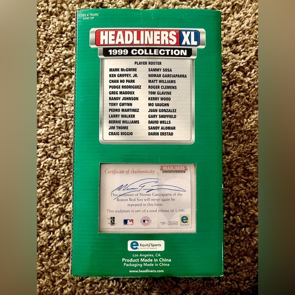 Headliners XL- Nomar Garciaparra of the Boston Red Sox Bobble Head (1999). - Picture 2 of 8